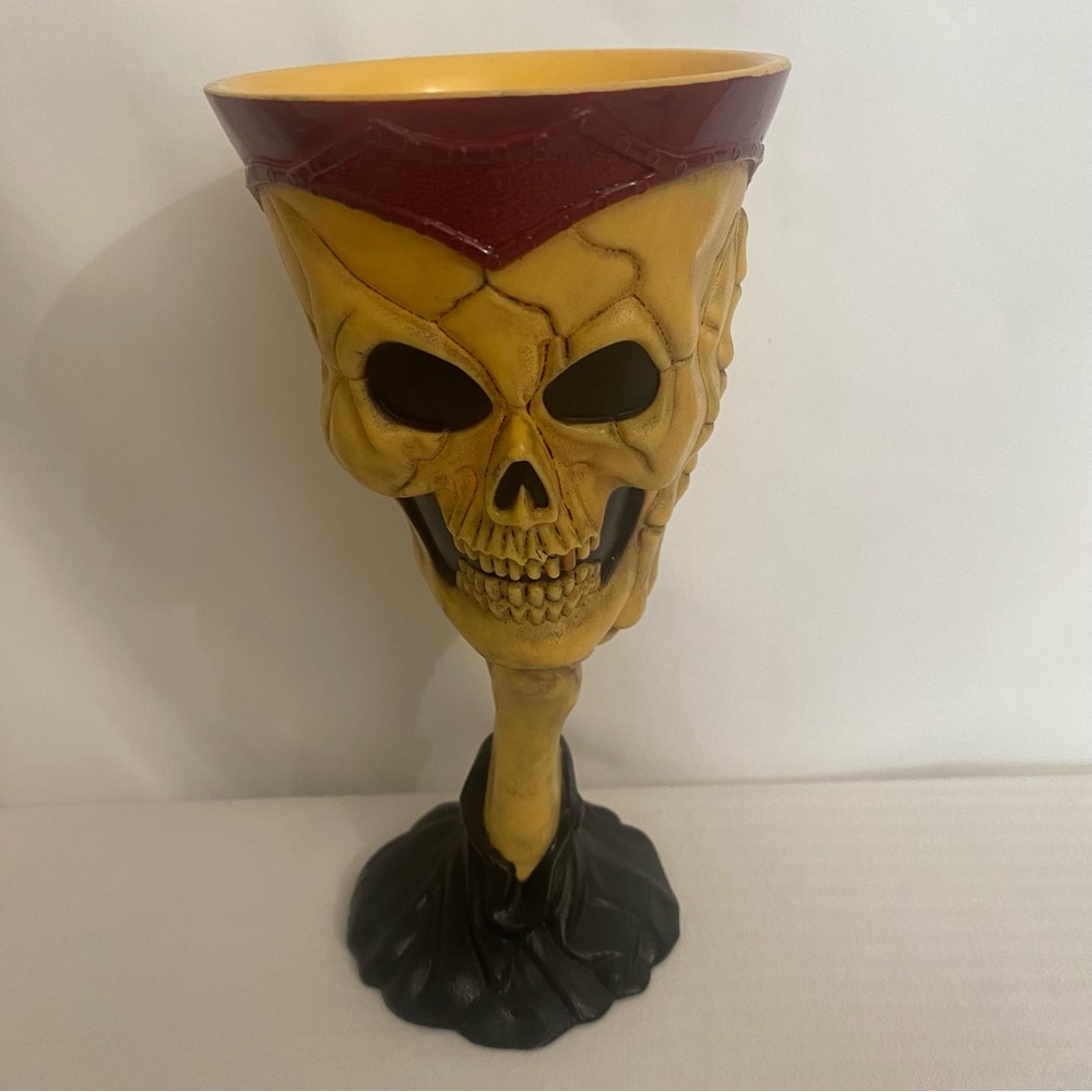 Halloween Scary Gothic Skeleton Skull Plastic 6 oz Goblet E.U. Easter Unlimited
